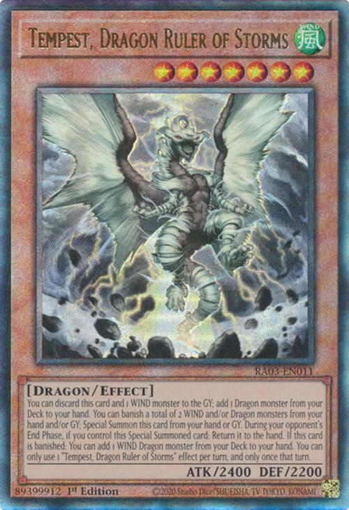 Tempest, Dragon Ruler of Storms (UTR) [RA03-EN011] Prismatic Ultimate Rare | Mega City Incorporated