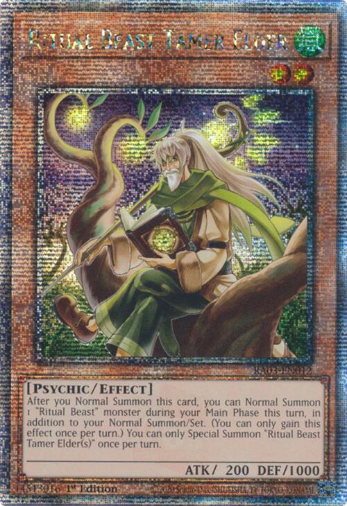 Ritual Beast Tamer Elder (Quarter Century Secret Rare) [RA03-EN012] Quarter Century Secret Rare | Mega City Incorporated