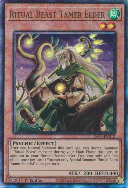 Ritual Beast Tamer Elder (UTR) [RA03-EN012] Prismatic Ultimate Rare | Mega City Incorporated