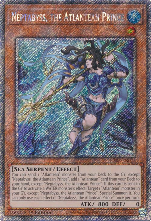 Neptabyss, the Atlantean Prince (Platinum Secret Rare) [RA03-EN013] Platinum Secret Rare | Mega City Incorporated