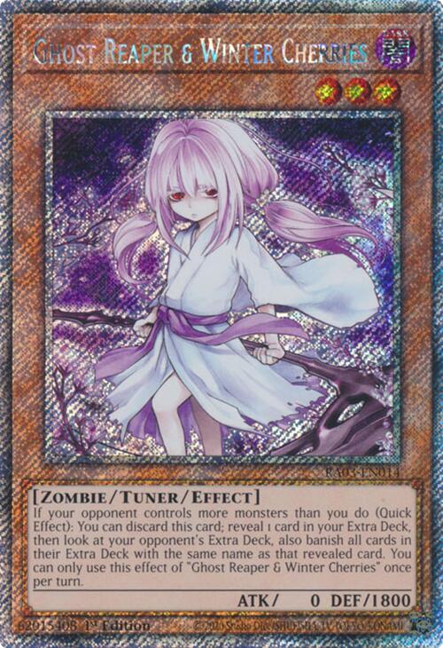 Ghost Reaper & Winter Cherries (Alternate Art) (Platinum Secret Rare) [RA03-EN014] Platinum Secret Rare | Mega City Incorporated