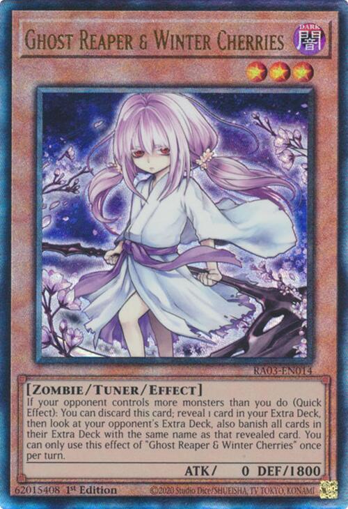 Ghost Reaper & Winter Cherries (Alternate Art) (PUR) [RA03-EN014] Prismatic Ultimate Rare | Mega City Incorporated