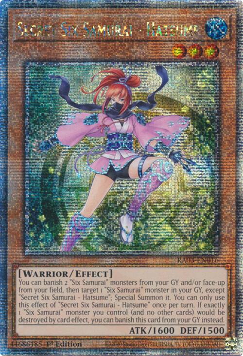Secret Six Samurai - Hatsume (Quarter Century Secret Rare) [RA03-EN016] Quarter Century Secret Rare | Mega City Incorporated