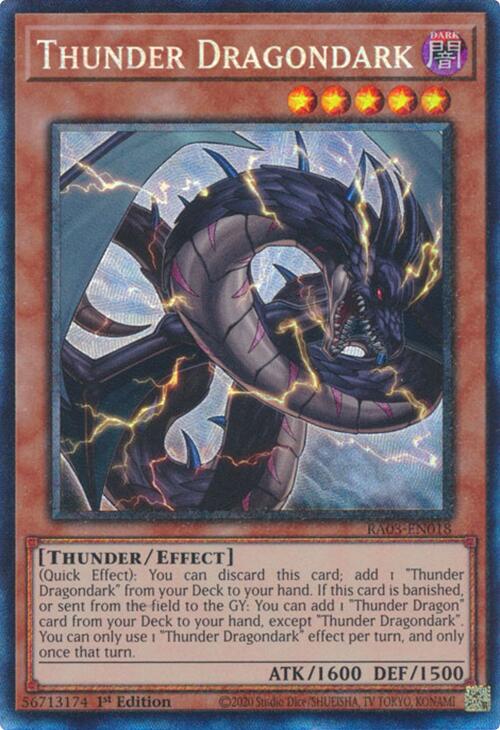 Thunder Dragondark (CR) [RA03-EN018] Prismatic Collector's Rare | Mega City Incorporated