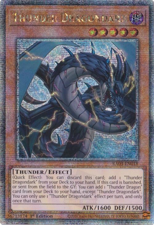 Thunder Dragondark (Quarter Century Secret Rare) [RA03-EN018] Quarter Century Secret Rare | Mega City Incorporated