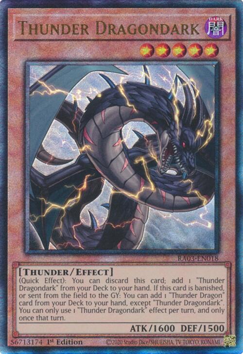 Thunder Dragondark (UTR) [RA03-EN018] Prismatic Ultimate Rare | Mega City Incorporated