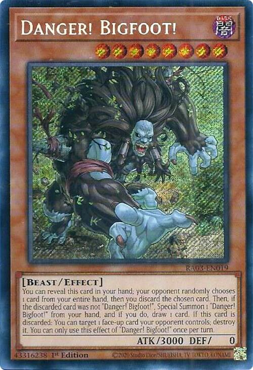 Danger! Bigfoot! (Secret Rare) [RA03-EN019] Secret Rare | Mega City Incorporated