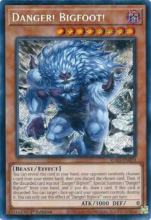 Danger! Bigfoot! (Alternate Art) (Secret Rare) [RA03-EN019] Secret Rare | Mega City Incorporated