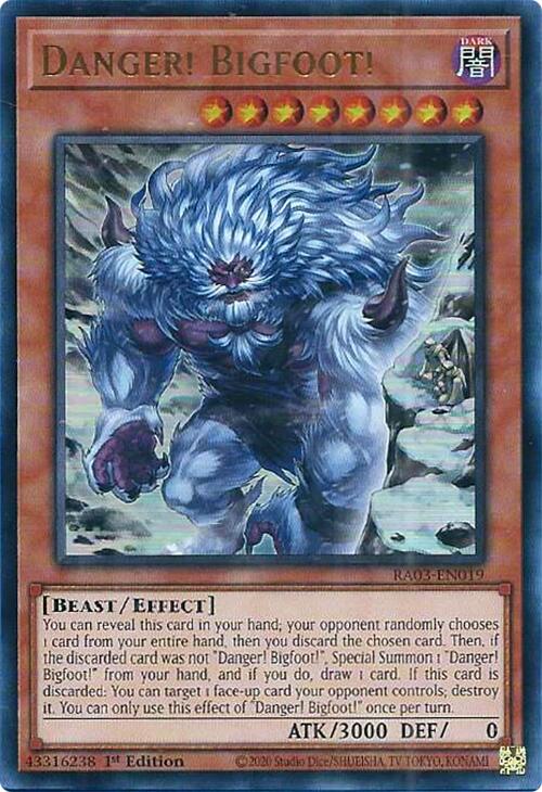 Danger! Bigfoot! (Alternate Art) (UR) [RA03-EN019] Ultra Rare | Mega City Incorporated