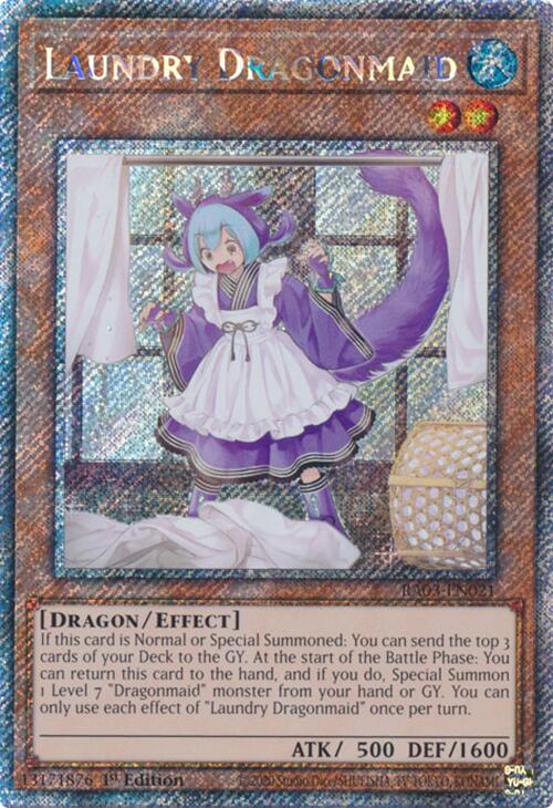 Laundry Dragonmaid (Platinum Secret Rare) [RA03-EN021] Platinum Secret Rare | Mega City Incorporated