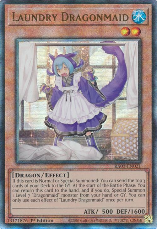 Laundry Dragonmaid (UTR) [RA03-EN021] Prismatic Ultimate Rare | Mega City Incorporated