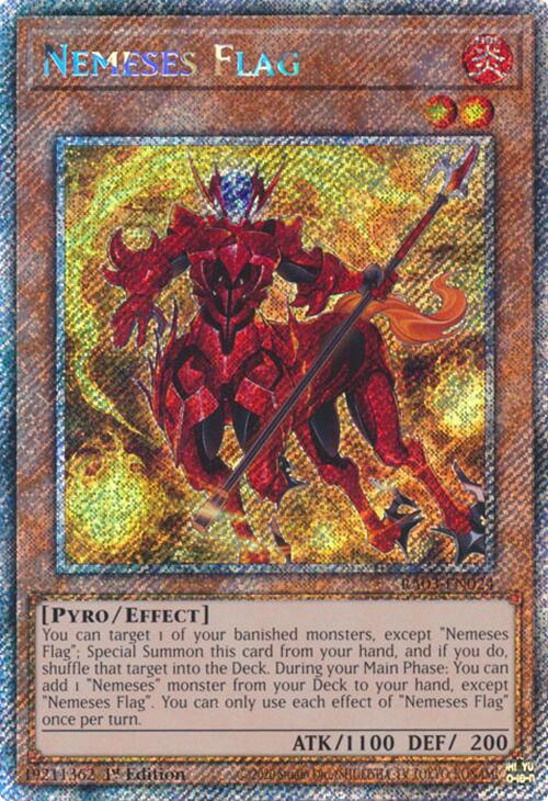 Nemeses Flag (Platinum Secret Rare) [RA03-EN024] Platinum Secret Rare | Mega City Incorporated