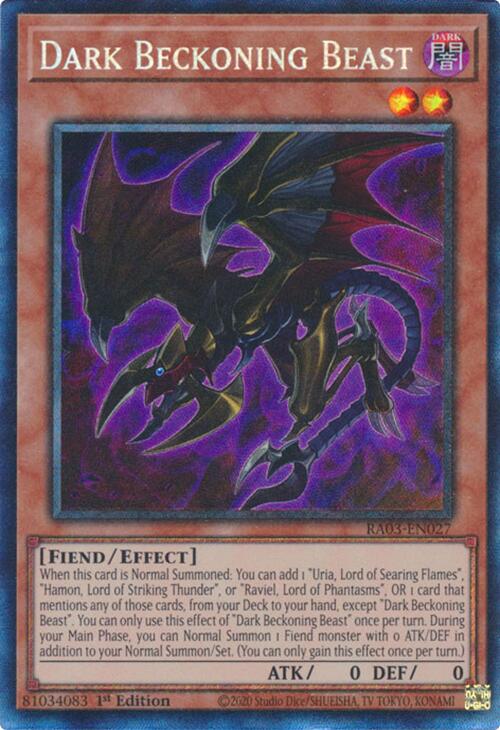 Dark Beckoning Beast (CR) [RA03-EN027] Prismatic Collector's Rare | Mega City Incorporated