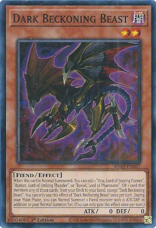 Dark Beckoning Beast [RA03-EN027] Super Rare | Mega City Incorporated