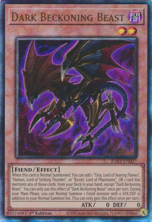 Dark Beckoning Beast (UTR) [RA03-EN027] Prismatic Ultimate Rare | Mega City Incorporated