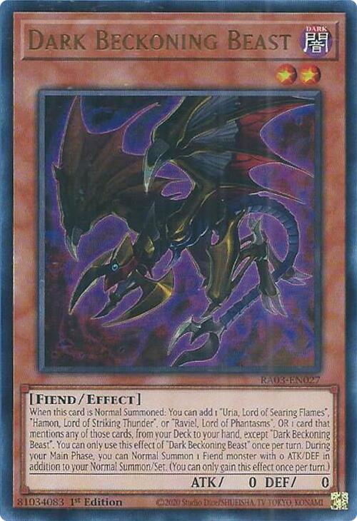 Dark Beckoning Beast (UR) [RA03-EN027] Ultra Rare | Mega City Incorporated