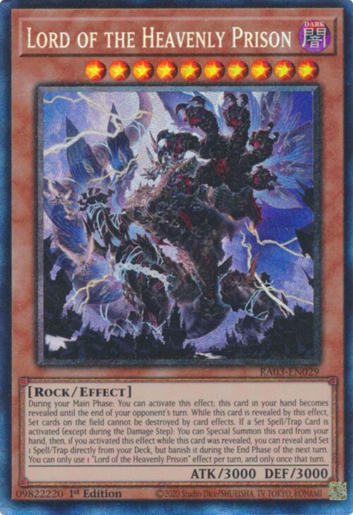 Lord of the Heavenly Prison (CR) [RA03-EN029] Prismatic Collector's Rare | Mega City Incorporated