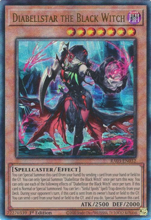 Diabellstar the Black Witch (UTR) [RA03-EN032] Prismatic Ultimate Rare | Mega City Incorporated