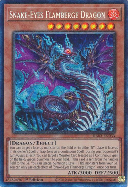 Snake-Eyes Flamberge Dragon (CR) [RA03-EN033] Prismatic Collector's Rare | Mega City Incorporated