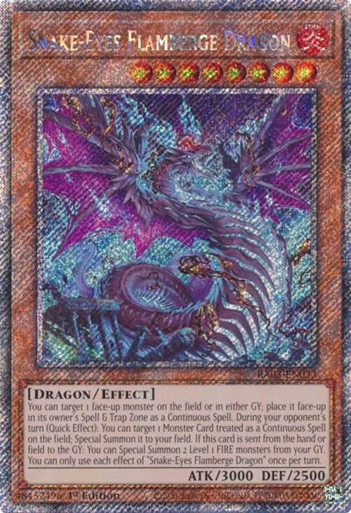 Snake-Eyes Flamberge Dragon (Platinum Secret Rare) [RA03-EN033] Platinum Secret Rare | Mega City Incorporated