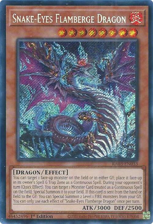 Snake-Eyes Flamberge Dragon (Secret Rare) [RA03-EN033] Secret Rare | Mega City Incorporated