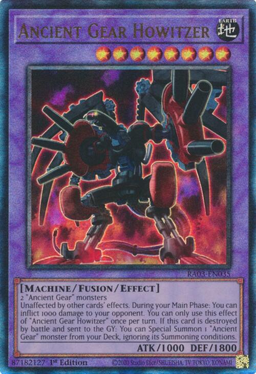 Ancient Gear Howitzer (UTR) [RA03-EN035] Prismatic Ultimate Rare | Mega City Incorporated