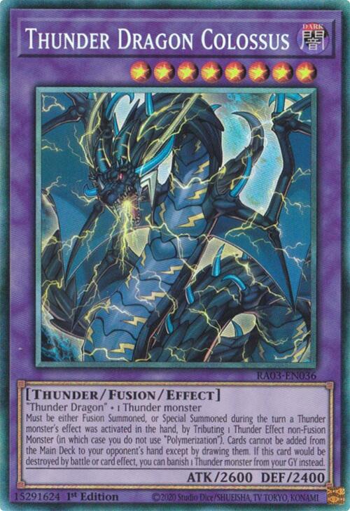 Thunder Dragon Colossus (CR) [RA03-EN036] Prismatic Collector's Rare | Mega City Incorporated