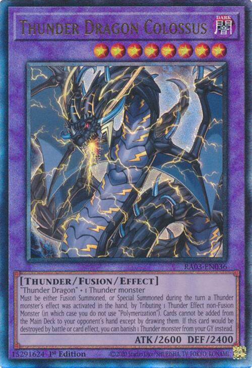 Thunder Dragon Colossus (UTR) [RA03-EN036] Prismatic Ultimate Rare | Mega City Incorporated