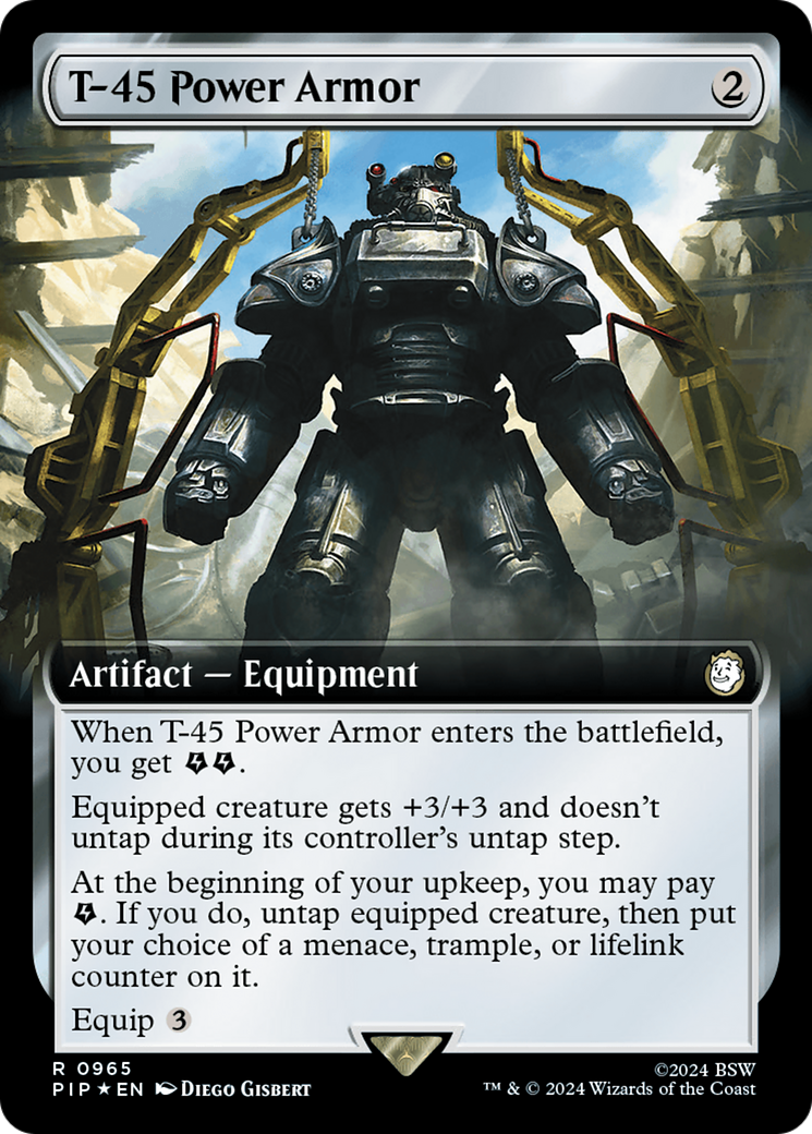 T-45 Power Armor (Extended Art) (Surge Foil) [Fallout] | Mega City Incorporated