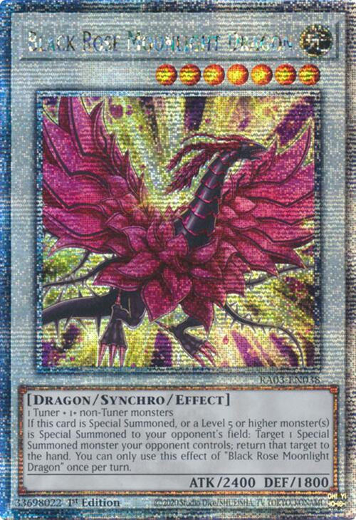 Black Rose Moonlight Dragon (Quarter Century Secret Rare) [RA03-EN038] Quarter Century Secret Rare | Mega City Incorporated