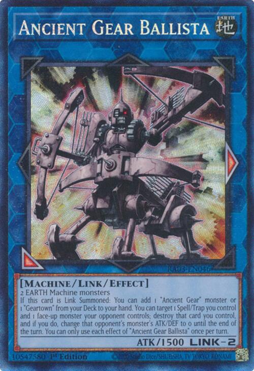 Ancient Gear Ballista (CR) [RA03-EN046] Prismatic Collector's Rare | Mega City Incorporated
