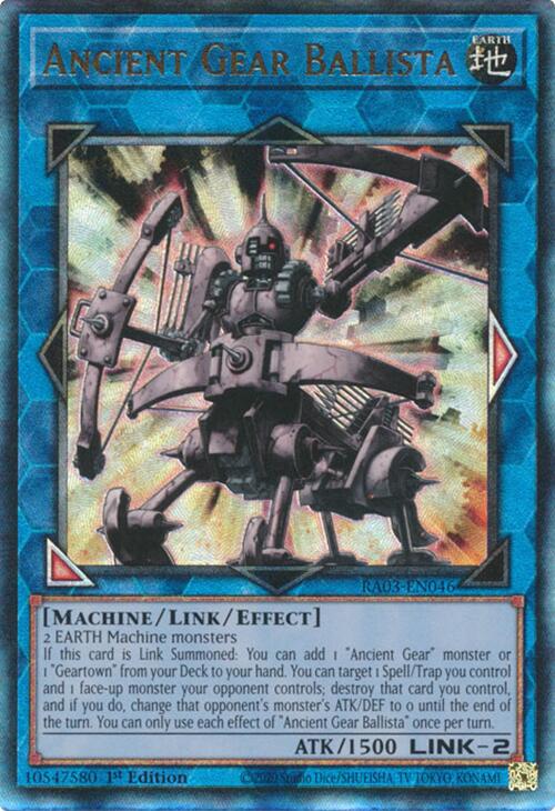 Ancient Gear Ballista (UTR) [RA03-EN046] Prismatic Ultimate Rare | Mega City Incorporated