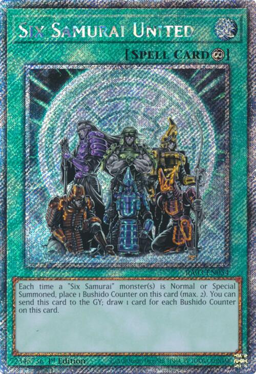 Six Samurai United (Platinum Secret Rare) [RA03-EN054] Platinum Secret Rare | Mega City Incorporated