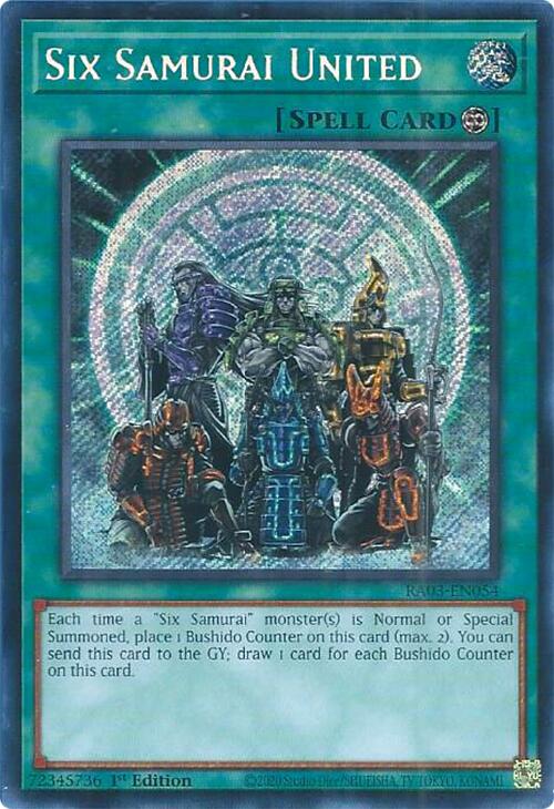 Six Samurai United (Secret Rare) [RA03-EN054] Secret Rare | Mega City Incorporated