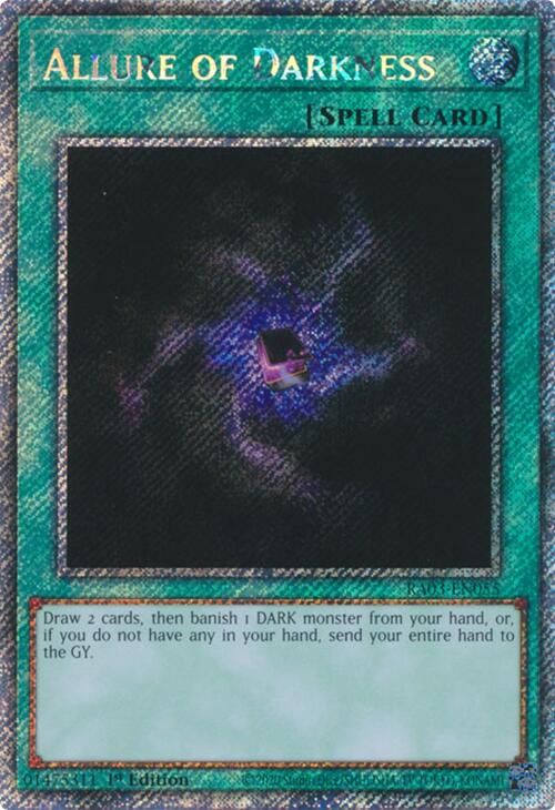Allure of Darkness (Platinum Secret Rare) [RA03-EN055] Platinum Secret Rare | Mega City Incorporated