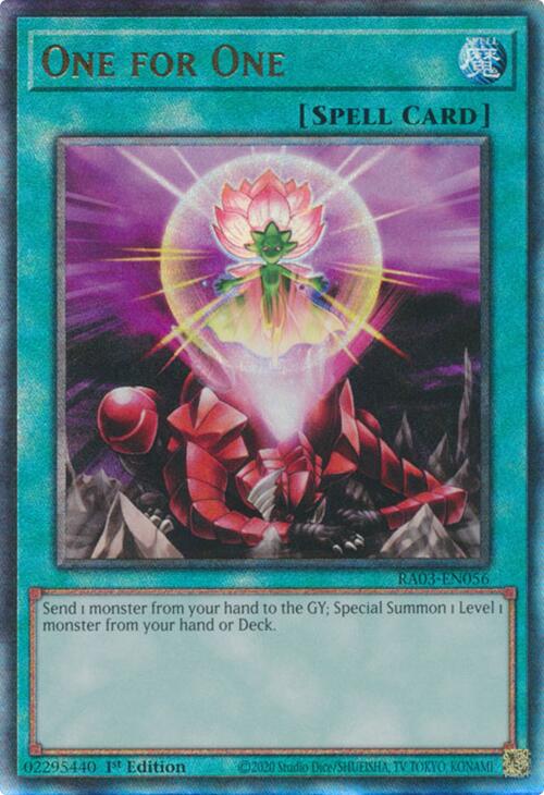 One for One (UTR) [RA03-EN056] Prismatic Ultimate Rare | Mega City Incorporated