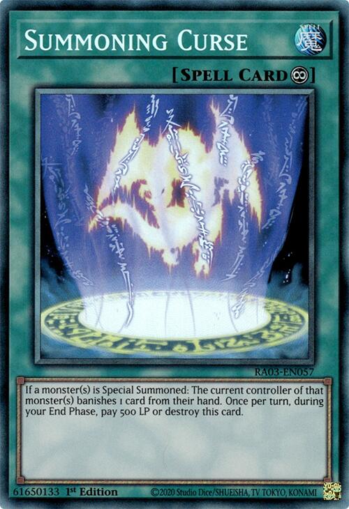 Summoning Curse (CR) [RA03-EN057] Prismatic Collector's Rare | Mega City Incorporated