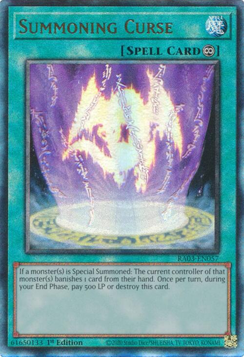 Summoning Curse (UTR) [RA03-EN057] Prismatic Ultimate Rare | Mega City Incorporated