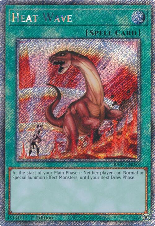 Heat Wave (Platinum Secret Rare) [RA03-EN058] Platinum Secret Rare | Mega City Incorporated