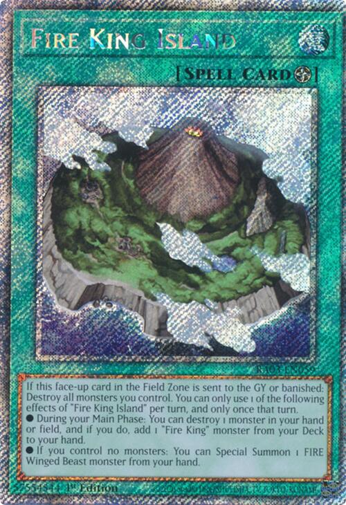 Fire King Island (Platinum Secret Rare) [RA03-EN059] Platinum Secret Rare | Mega City Incorporated