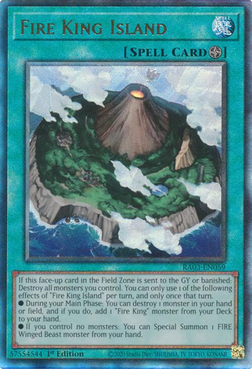 Fire King Island (UTR) [RA03-EN059] Prismatic Ultimate Rare | Mega City Incorporated