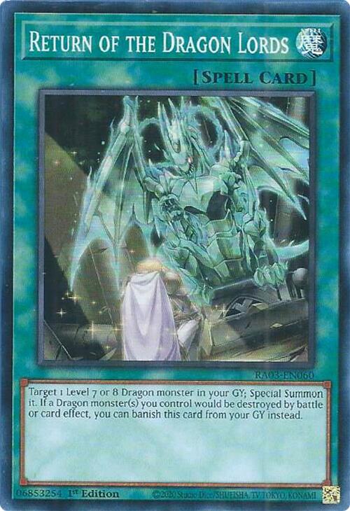 Return of the Dragon Lords [RA03-EN060] Super Rare | Mega City Incorporated