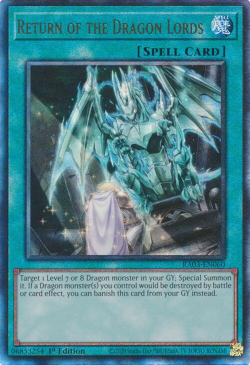 Return of the Dragon Lords (UTR) [RA03-EN060] Prismatic Ultimate Rare | Mega City Incorporated