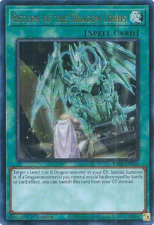 Return of the Dragon Lords (UR) [RA03-EN060] Ultra Rare | Mega City Incorporated