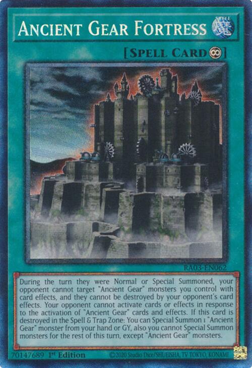 Ancient Gear Fortress (CR) [RA03-EN062] Prismatic Collector's Rare | Mega City Incorporated