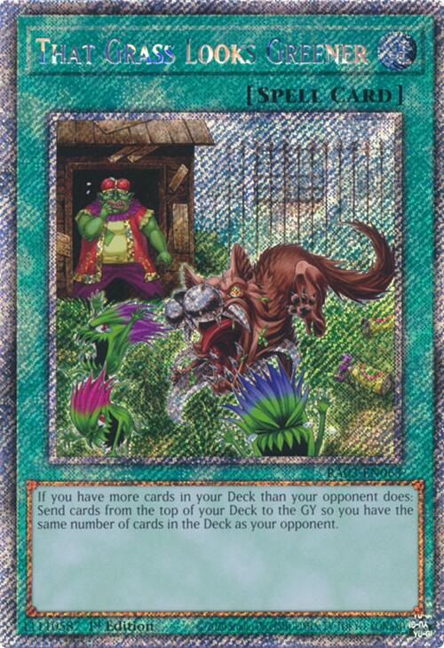 That Grass Looks Greener (Platinum Secret Rare) [RA03-EN063] Platinum Secret Rare | Mega City Incorporated