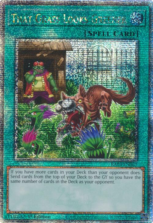 That Grass Looks Greener (Quarter Century Secret Rare) [RA03-EN063] Quarter Century Secret Rare | Mega City Incorporated