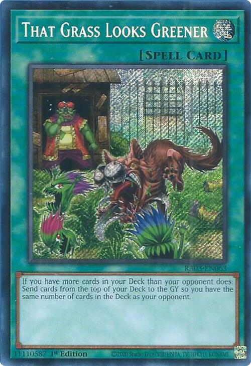 That Grass Looks Greener (Secret Rare) [RA03-EN063] Secret Rare | Mega City Incorporated