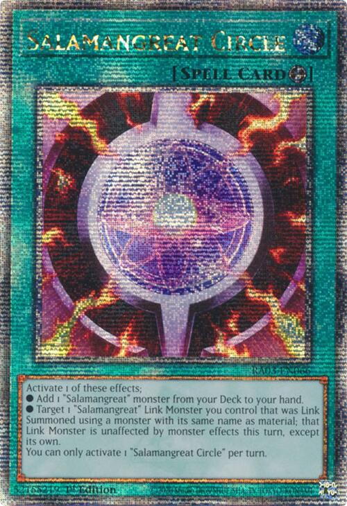 Salamangreat Circle (Quarter Century Secret Rare) [RA03-EN066] Quarter Century Secret Rare | Mega City Incorporated