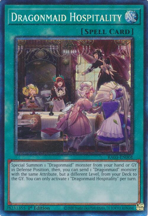 Dragonmaid Hospitality (CR) [RA03-EN068] Prismatic Collector's Rare | Mega City Incorporated